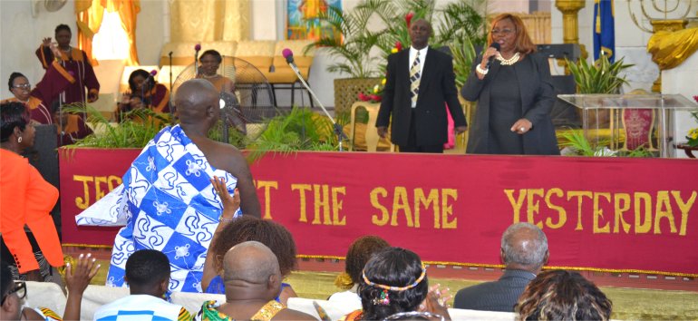 Ghanians visot Mount Zion's Missions Inc Barbados Foursquare Church in 2017