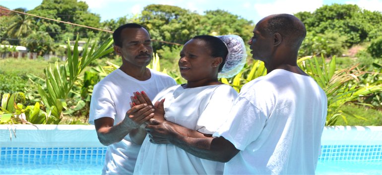 Mount Zion's Missions Inc Barbados Foursquare Church founded by Apostle Lucille Baird baptism 2018