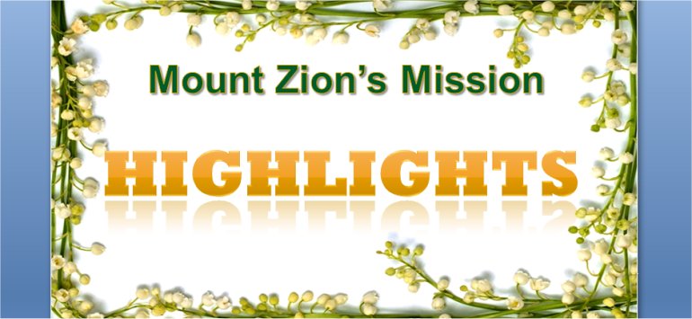 Mount Zion's Missions Inc Barbados Foursquare Church October Sermon notes