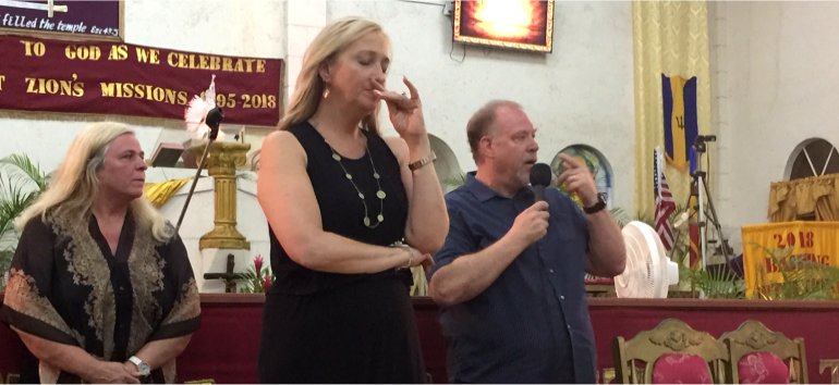 Kristina Hosch and Eddie Torres minister at Mount Zion's Missions Inc Barbados Foursquare Church Kingdom Finances