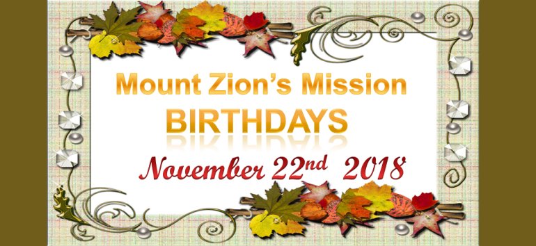 Mount Zion's Missions Inc Barbados Foursquare Church November Sermon notes