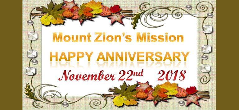 Mount Zion's Missions Inc Barbados Foursquare Church November Sermon notes