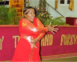 Apostle Dr Lucille Baird founder CEO of Mount Zion's Mission Barbados Foursquare Church praise and worship services