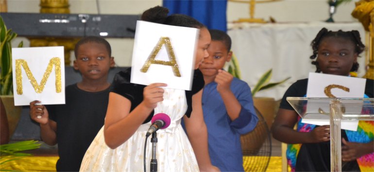 Governor General of Barbados Madame Justice Dame Sandra Prunella Mason visits Mount Zions Mission childrens honour her