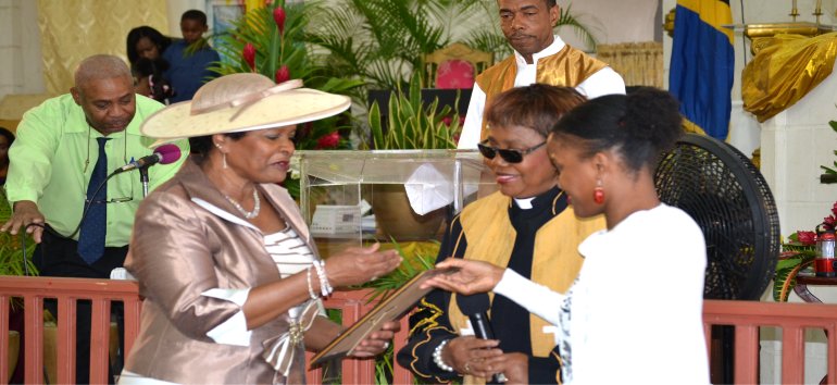 Apostle Lucille Baird and Mount Zion's Missions Inc Barbados Foursquare Church honours the women of Barbados