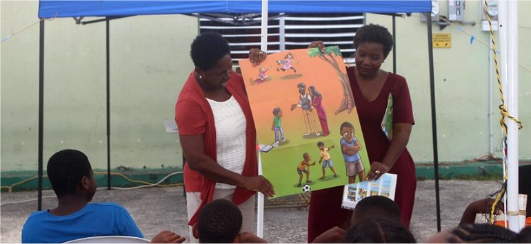 Samaritans Purse Operation Christmas Child shoebox gift distribution at the Mount Zion's Missions Inc Barbados Foursquare Church Impact Community Outreach Children's fun Outreach in Barbados