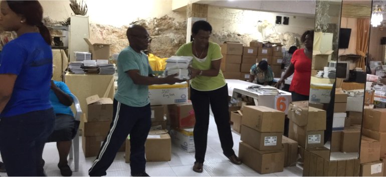 Love Packages container donated to Mount Zion's Missions Inc Barbados Foursquare Church for Impact Community Outreach 2019