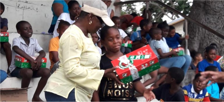 Mount Zion's Missions Inc Barbados Foursquare Church New Orleans Samaritans Purse shoebox distribution