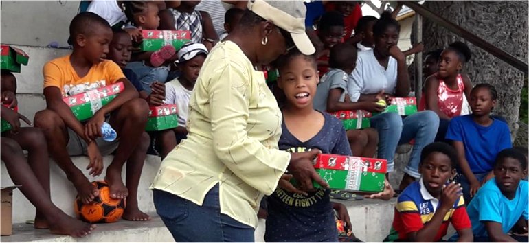 Mount Zion's Missions Inc Barbados Foursquare Church New Orleans Samaritans Purse shoebox distribution