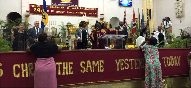 Keith Jenkins guest speaker at Mount Zion's Missions Inc Barbados Foursquare Church Annual Convention Tuesday night 2019