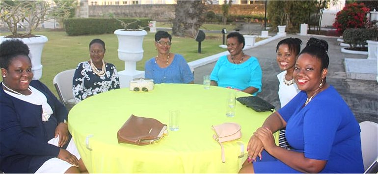 Ruth and Esther have tea with Madame Justice Dame Sandra Prunella Mason QC new Governor General of Barbados