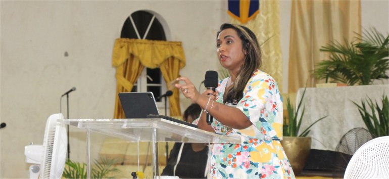 Apostle Cindy Meeks guest speaker at Mount Zion's Missions Inc Barbados Foursquare Church with husband Daris Meeks