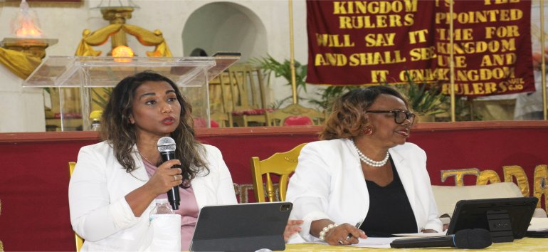 Apostle Cindy Meeks guest speaker at Mount Zion's Missions Inc Barbados Foursquare Church with husband Daris Meeks